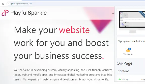 Woorank SEO extension