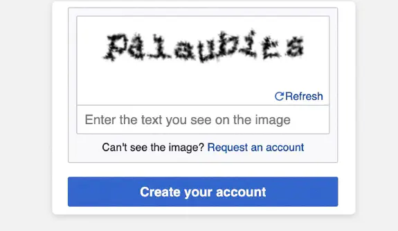 Example of text-based CAPTCHA